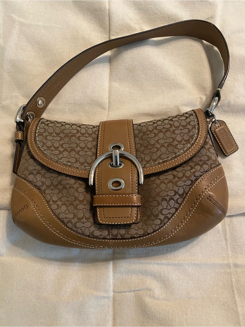 Small Coach Soho Signature Flap Shoulder Bag F10925